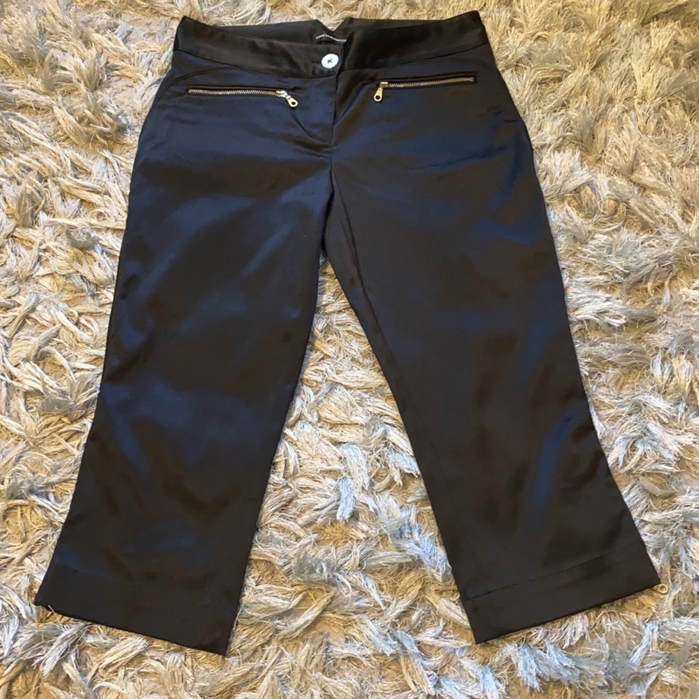 Satin Zipper Pants View 3